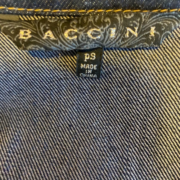 Rare Baccini Military Jean Jacket with stunning Details! - Picture 8 of 14